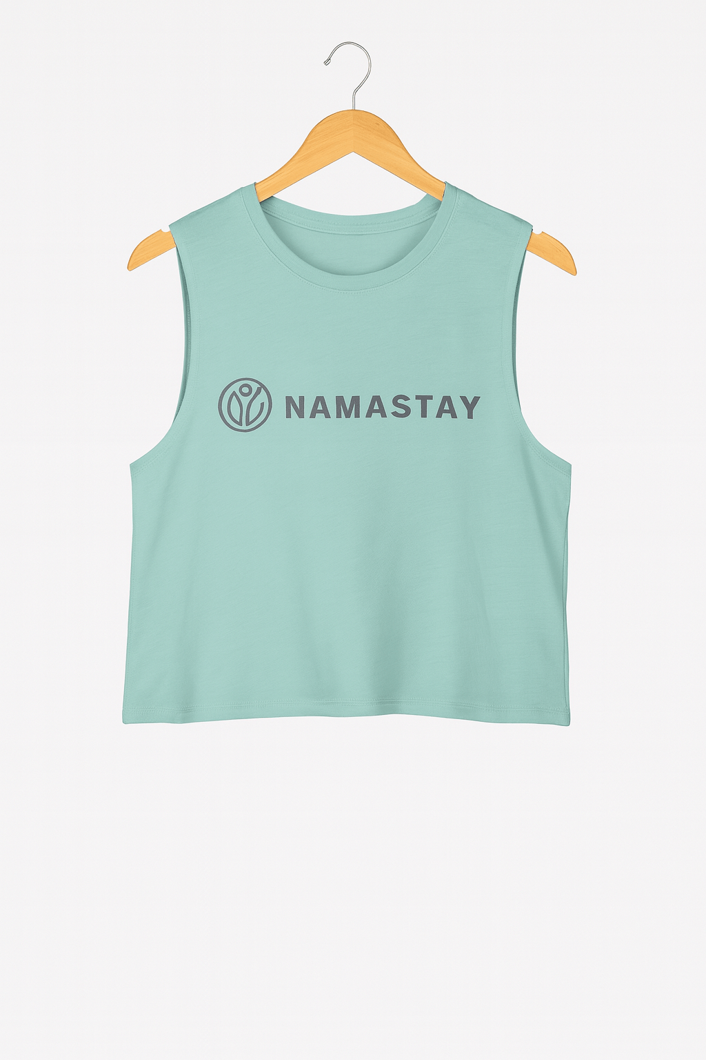 Namastay Logo Tank TopStay cool and stylish in the Namastay Logo Tank Top. A lightweight, breathable activewear crop tank perfect for yoga, workouts, and casual streetwear looks.