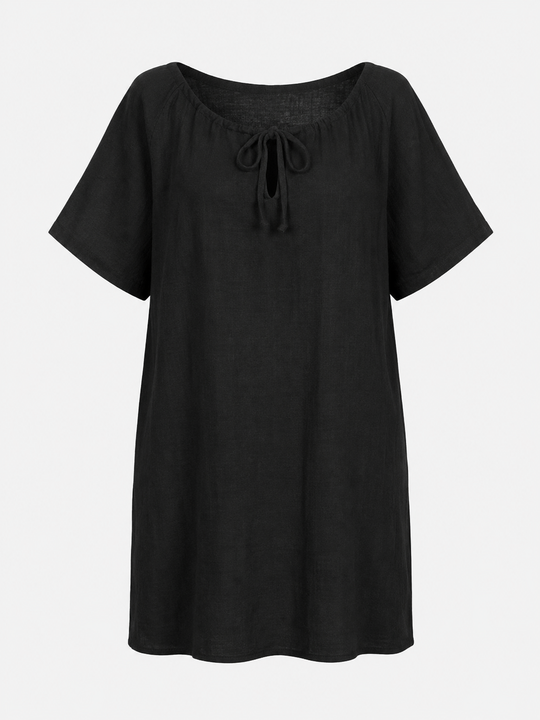 Jill Linen Dress - Black