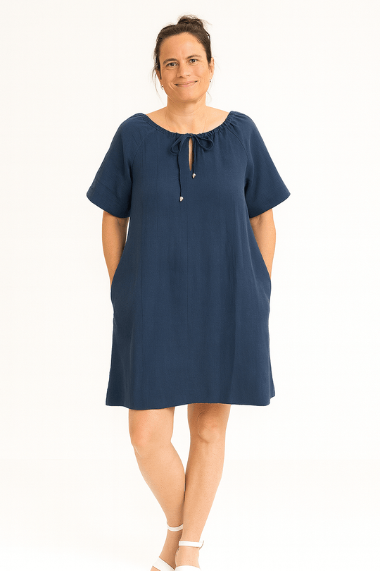 Jill DressStay cool and stylish in the Jill Linen Dress. A relaxed-fit, breathable short sleeve dress perfect for summer days, vacations, or casual outings.