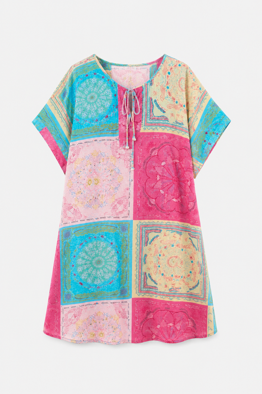Net Multi Color Beach Dress
