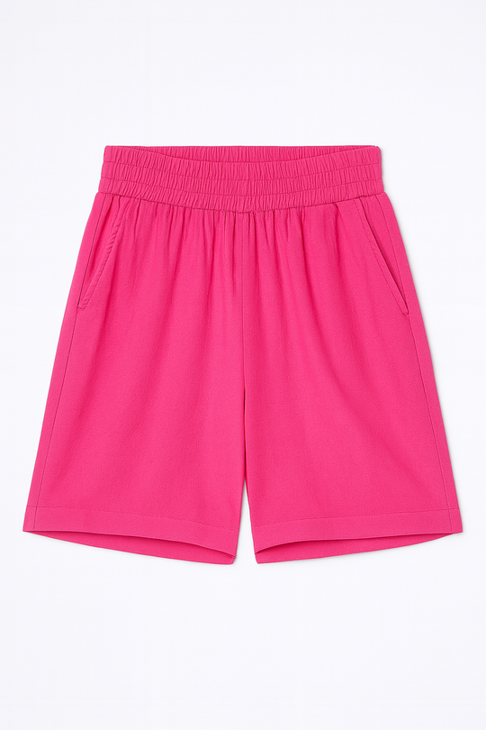 Women's Rayon Long Shorts - Pinknew,short