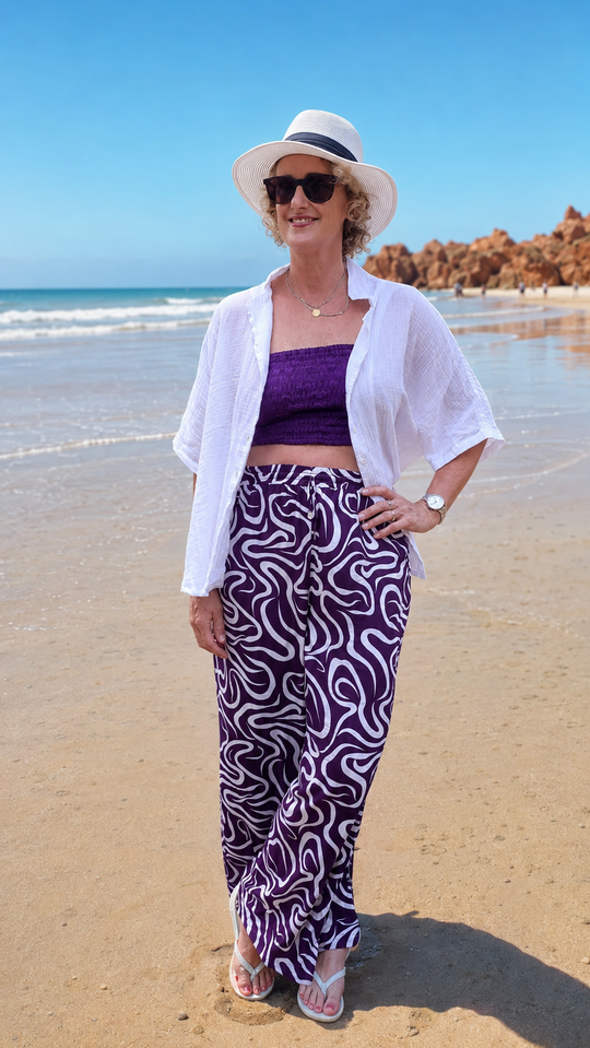 Happy Hippy Women’s Purple Printed Pants