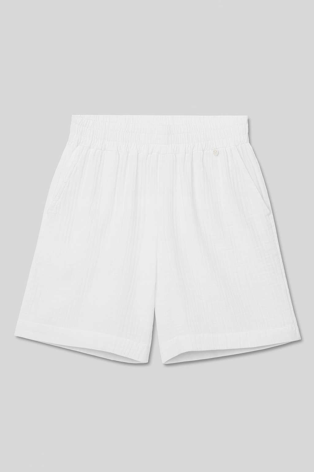 Women's Cotton Long Short - White