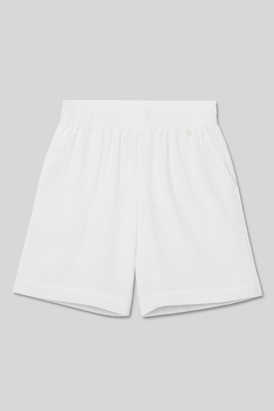 Women's Cotton Long Short - White