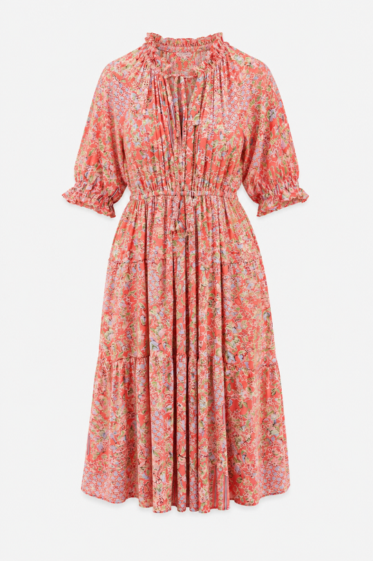 Tamara Red Floral Dress